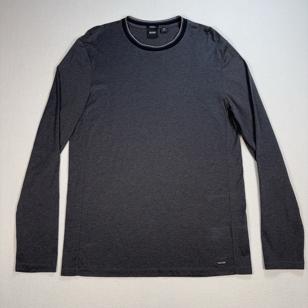 Hugo Boss Tenison 17 T-Shirt Men's L Gray Slim Fit Mercerised Cotton